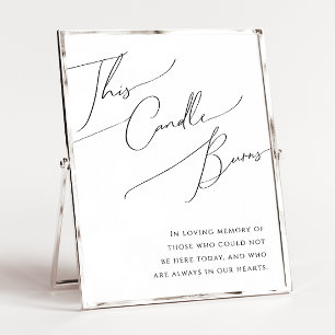 Droomminimalistische script Deze kaars brandt Poster