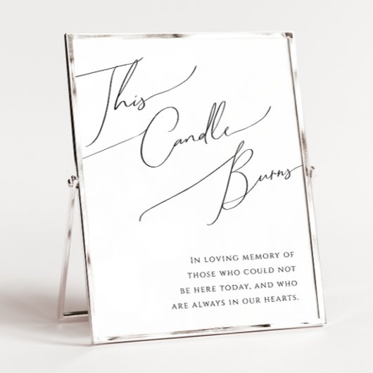 Droomminimalistische script Deze kaars brandt Poster