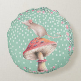 Droommuis- Waterverf illustratie Rond Kussen