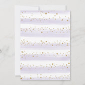 droomolifant Paars goud Baby shower dan Bedankkaart (Achterkant)