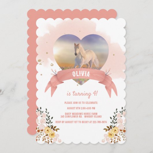 Droompaard Uitnodiging (Voorkant / Achterkant)