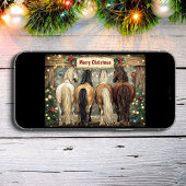 Droompaardjes met Kerstbomen Feestdagen Kaart