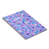 Droompaddenstoelen Bloemen slakken Paarse Turquois Notitieboek (Rechterzijde)