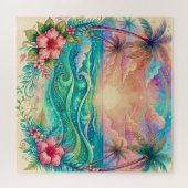 Droomparadijs met hibiscus-puzzel legpuzzel (Horizontaal)