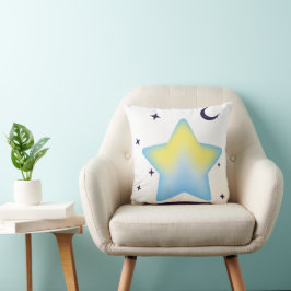 Droompastel Ster en Maan Babykamer Kussen