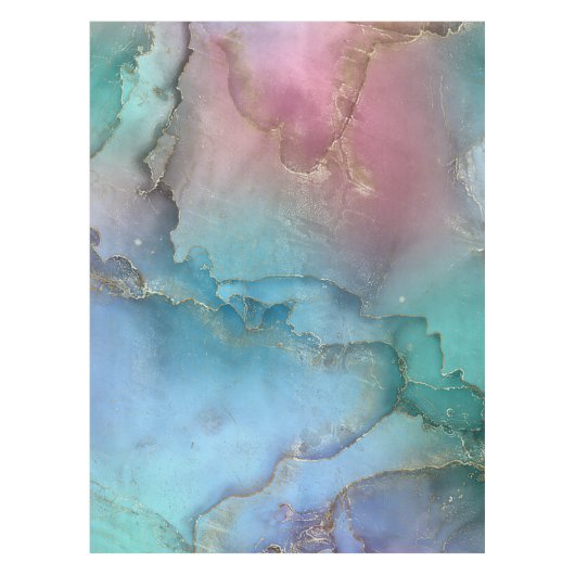 Droompastels - alcoholinkt en goud tafelkleed (Voorkant)