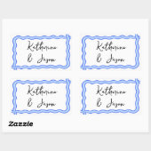 Droompige Golvende Retro Groovy Bedank Cadeau Rechthoekige Sticker (Vel)