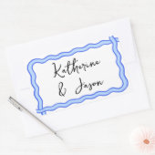 Droompige Golvende Retro Groovy Bedank Cadeau Rechthoekige Sticker (Envelop)