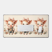 Droompje in Pastel Overall Perzik Bureaumat (Keyboard & Muis)