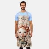 Droompje in pastelkleuren overall perzik schort (Gedragen)