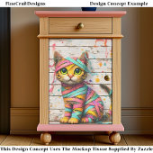 Droompje Kat, Lintjes & Glitters ED3L decoupage Tissuepapier