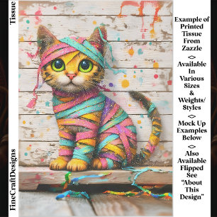 Droompje Kat, Lintjes & Glitters ED3L decoupage Tissuepapier