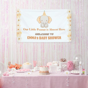 Droompje van Kleine Pinda – Olifant Baby Shower Spandoek