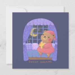 Droompjes: Illustratie van een teddybeer Bedankkaart