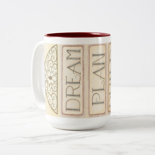 Droomplan Build Repeat Coffee Mok (Voorkant links)