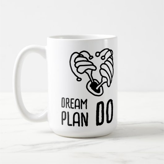 Droomplan DO Paddenstoel lineart Koffiemok (Links)