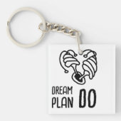 Droomplan DO Paddenstoel lineart Sleutelhanger (voorkant)