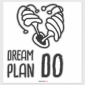 Droomplan DO Paddenstoel lineart Sticker (Vel)