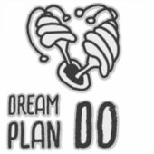 Droomplan DO Paddenstoel lineart Sticker (Voorkant)