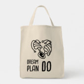 Droomplan DO Paddenstoel lineart Tote Bag (Achterkant)