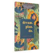 Droomplan Doe Motivatie Abstracte Bloemen Klembord (Rechts)