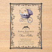 Droompram Baby Shower Uitnodiging (Voorkant)