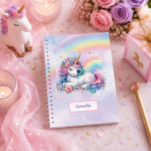 Droomprinses Eenhoorn Roze Paars Meisje Verjaardag Notitieboek