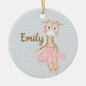 Droomprinses Giraffe Persoonlijk   Keramisch Ornament (Voorkant)