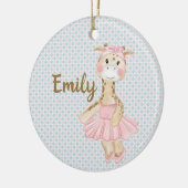 Droomprinses Giraffe Persoonlijk   Keramisch Ornament (Links)