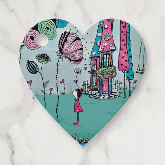Droomprinses Hart Bedankjes Labels (Voorkant)