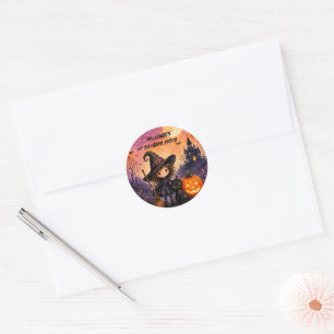 Droomprinses Heks Halloween Verjaardagsfeestje Ronde Sticker