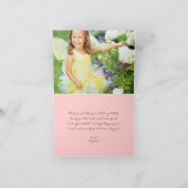 Droomprinses Roze Fee Sterren Meisje Verjaardag Bedankkaart (Binnen)