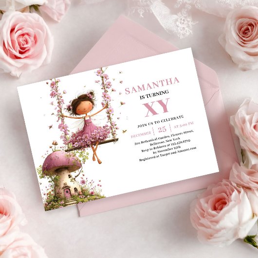 Droomprinses Verjaardags Uitnodiging Roze Blush
