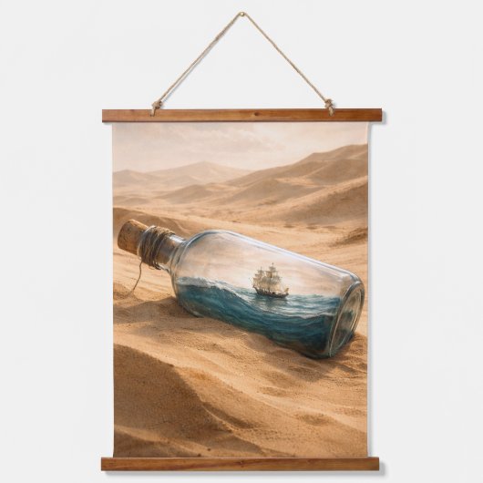 Droomreis Fles Wandkunst Hangend Wandkleed (Voorkant)