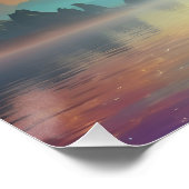 Droomreis onder een surrealistische hemel perfect poster (Hoek)