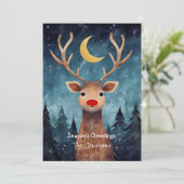 Droomreisrendier Kerstkaart (Staand voorkant)