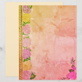 Droomroos Briefpapier (Roze/Paars) (Voorkant / Achterkant)