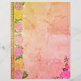 Droomroos Briefpapier (Roze/Paars)