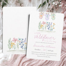 Droomroze Aquarel Wilde Bloem Baby Shower 