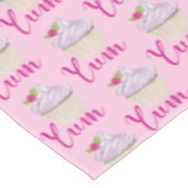 Droomroze Cupcake met Raspberry Yum! Tafelkleed (Gekanteld)