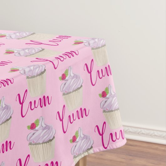 Droomroze Cupcake met Raspberry Yum! Tafelkleed (Voorbeeld)