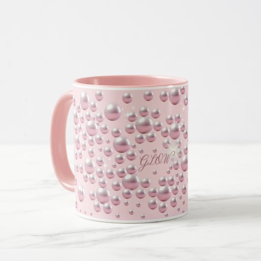 Droomroze Parel Mok - Zachte Esthetiek, koffiekopj (Voorkant links)