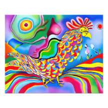 "Droomscape Bird". Een surrealistische abstracte h