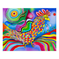 "Droomscape Bird". Een surrealistische abstracte h