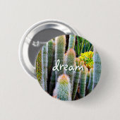 Droomscript Fuzzy Green Cactussen Succulent Foto Ronde Button 5,7 Cm (Voorkant /achterkant)