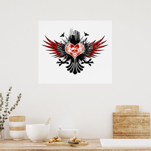 Droomstad (rood) poster (Keuken)