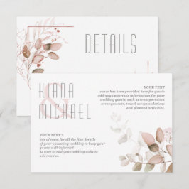 Droomstempel bruiloft Details Blush Pink ID817 Informatiekaartje