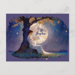Droomster in het maanlicht - Serene Nachtelijke He Briefkaart