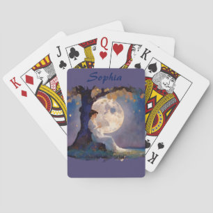 Droomster in het maanlicht - Serene Nachtelijke He Pokerkaarten