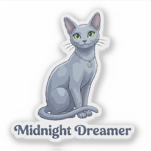 Droomster Kattenhemel Middernacht Sticker (Voorkant)